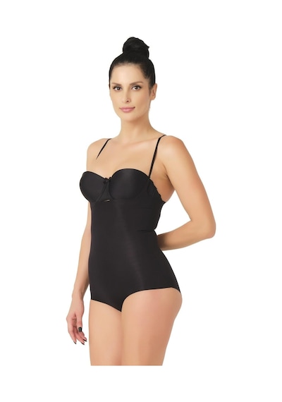 Alfa Expres Siyah Mı Emay 2723 Lazer Kesim Göğsü Açık Slip Korse