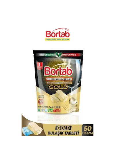 Bortab Gold Bulaşık Makinesi Deterjanı 50 Tablet