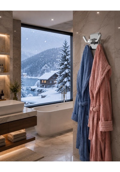 Angled Çiftli Bornozluk Acar Zr5905 000 Açık Krem