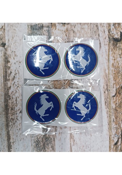 Sticker Mavi Slikonlu Ferrarı 4x