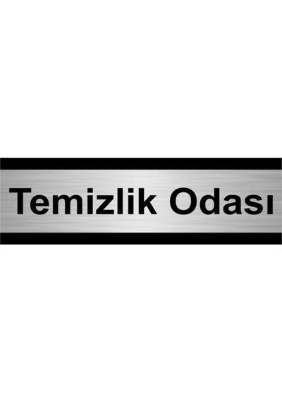 Temizlik Odası 5x20cm Gümüş Renk Metal Yönlendirme Levhası