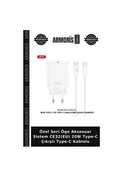 Özel Seri Öge Aksesuar Sistem Ce32 Eu 20w Type-c Çıkışlı Type-c Kablolu