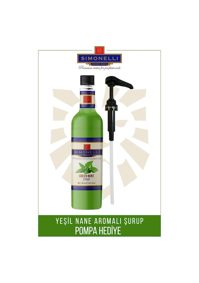 Simonelli Kahve Şurubu| Nane Aromalı | 70 CL | + Pompa Simonelli