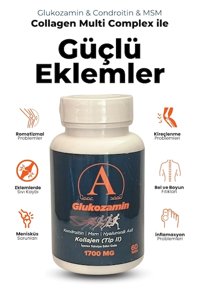 Ayos Life Glukozamin Kolajen Kondroitin Msm Hyaluronik Asit ve Tip-II Kolajen İçeren Takviye Edici Gıda 60 Tablet