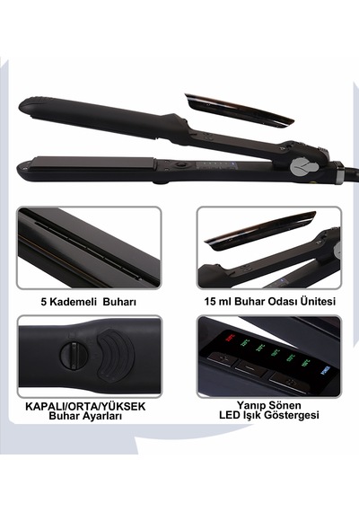 Beauty Steam Style Hair Buharlı Saç Düzleştirici Ve Şekillendirici