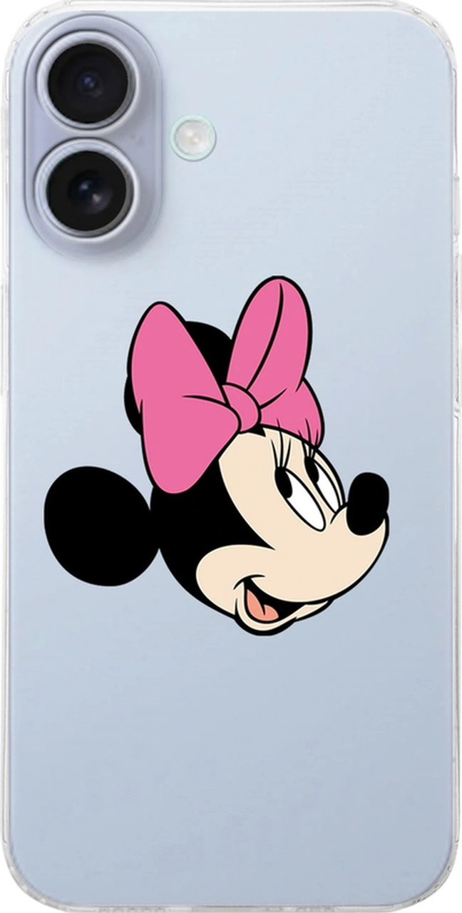 Apple Uyumlu iPhone 17 İle Kamera Çevresi Açık Minnie Mouse 1 Baskılı Şeffaf Kılıf