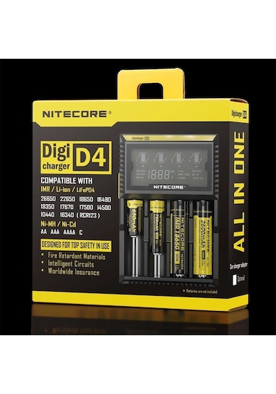 Nitecore D4 Pil Dolum Kiti (Digicharger)