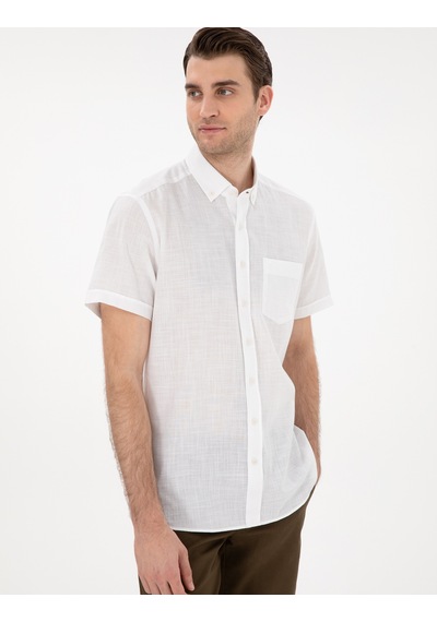 Pierre Cardin Erkek Beyaz Gömlek Kısa Kollu 50306950-vr013 Beyaz