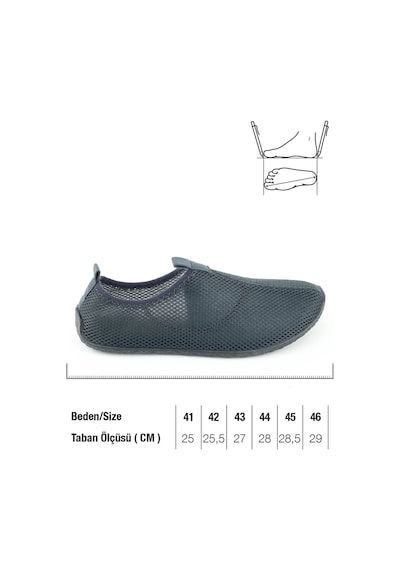 Gezer Yazlık Unisex Pvc Taban Plaj Deniz Havuz Ayakkabı Füme