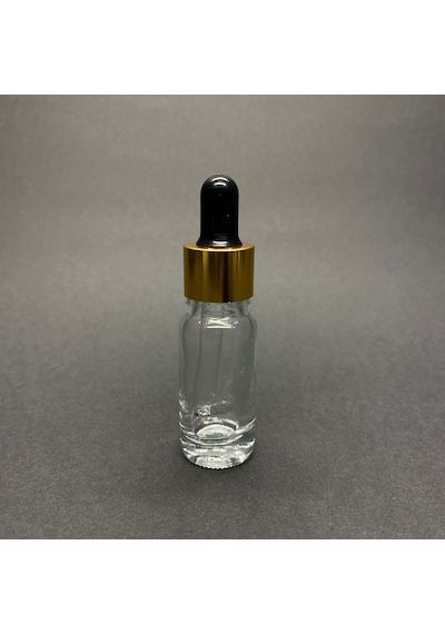 10ml Şeffaf, Cam Şişe, 24 Adet, Cam Damlalıklı, Ecza Şişesi, Propolis Şişesi, Gold Kapak Siyah Emzik Diğer