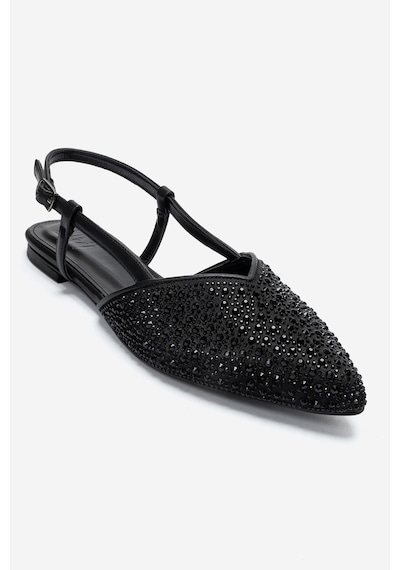 Luvi Shoes Rexton Siyah Taşlı Kadın Sandalet