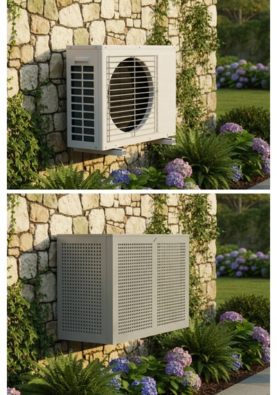 Klima Motoru/dış Ünite Gizleme/koruma Kafesi Xl 120x62x150 H Square Açık Gri