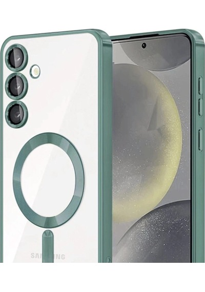 Samsung Uyumlu Galaxy A36 Kross Magneticsafe Kapak Koyu Yeşil,