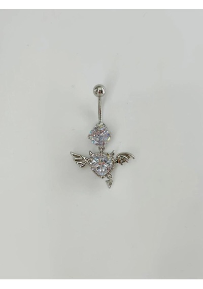 Tedar Melek Kanatlı Kalp Detaylı Göbek Piercing Najmaddin Standart 90705155