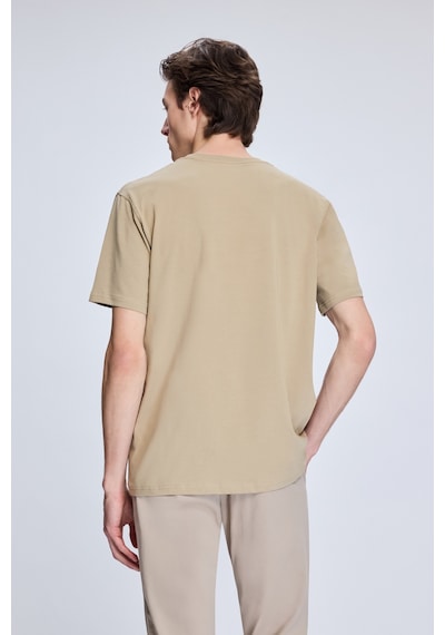 Hatemoğlu Bej Regular Fit Bisiklet Yaka Pamuklu Triko Tişört 35102024c014 Kbj 379682 Çok Renkli