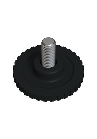 Cateksss M8 Yükseklik Ayar Vidası, Vidalı Pabuç Çap: 41 Mm Tırnaklı Siyah - 6 Lı Paket