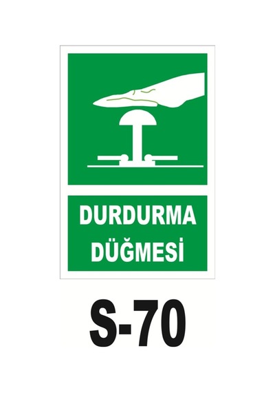 Pvc Dekota Uyarı - Ikaz Levhası Durdurma Butonu Levhası (125281929)