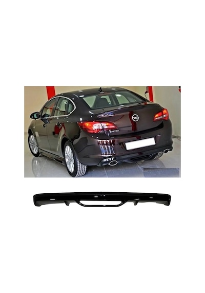 Opel Astra J Sedan Difüzör Difizör Plastik Parlak Siyah 2011-2018 Arka-bodykit-ek-karlık
