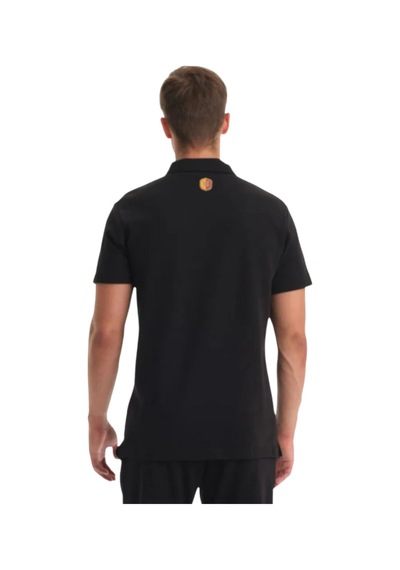 Gsstore Galatasaray Lisanslı Polo Yaka Siyah T-shirt Lazer Kutu