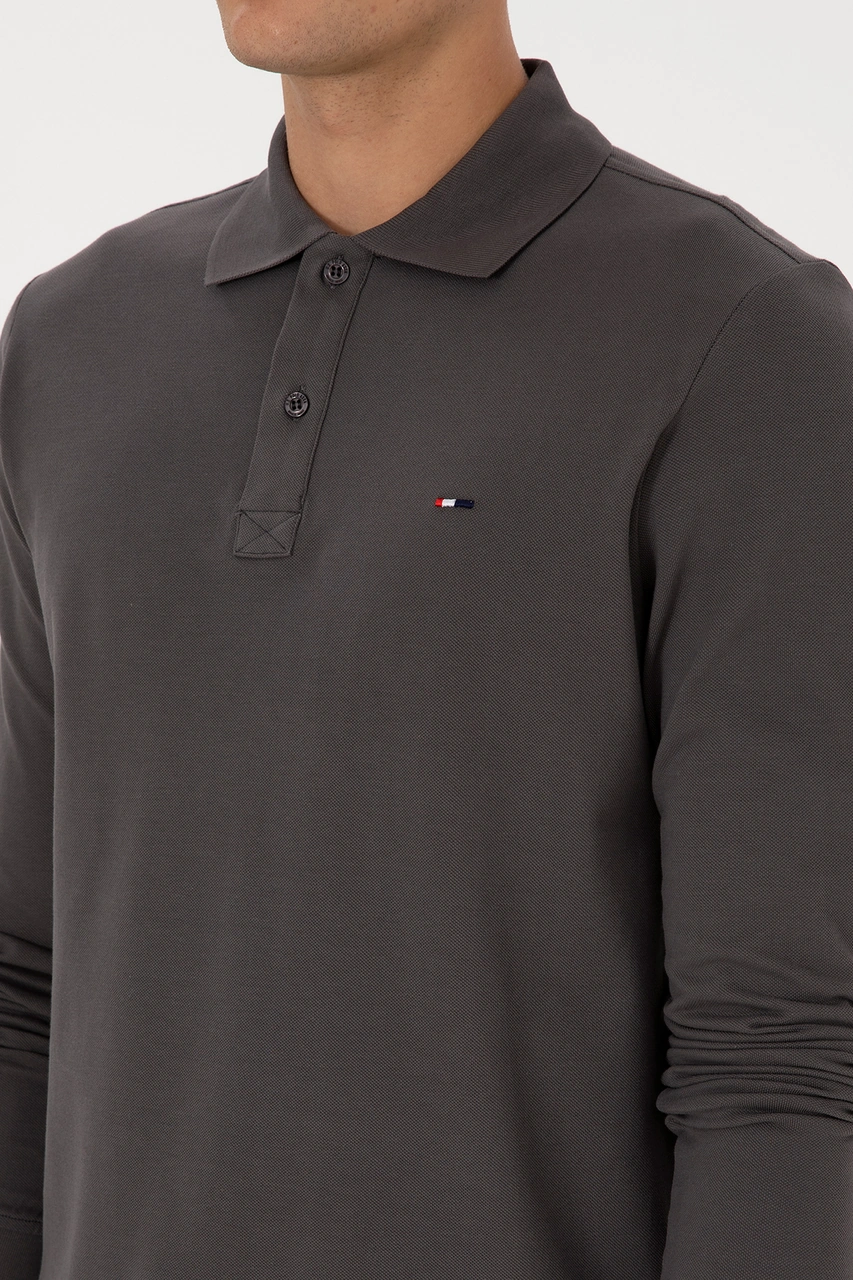 U.S. Polo Assn. Erkek Gri Basic Sweatshirt 50315941-VR024