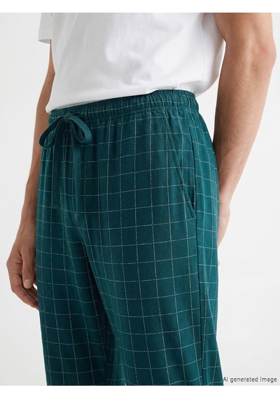 Lc Waikiki Lc Waıkıkı Mavi Standart Kalıp Ekose Erkek Pijama Altı
