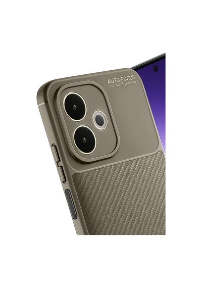 A5 Pro 4g Kılıf Auto Focus Karbon Kapak - Kahverengi Bzsxx00 1