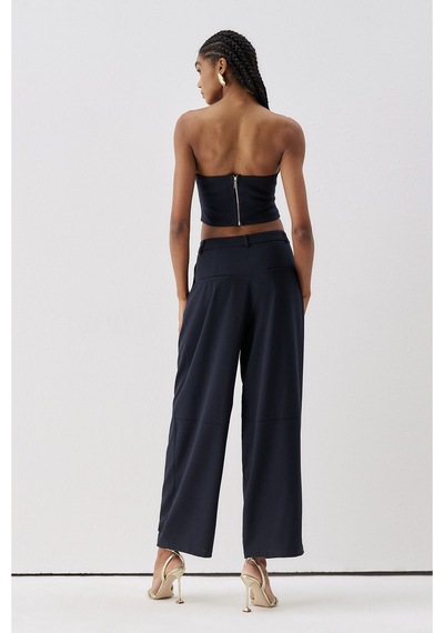 Sagaza Studio Ss6167 Straplez Fermuarlı Body Lacivert