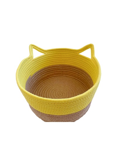 Koçtaş Kedi Kulaklı Sepet 30x18 Cm Sarı