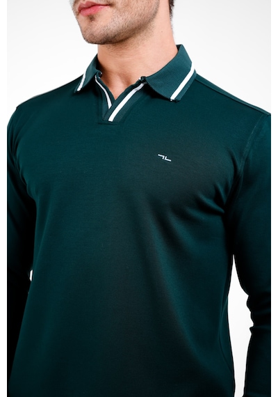 Tepi Polo Yaka Uzun Kol Kazak - Mint Mint
