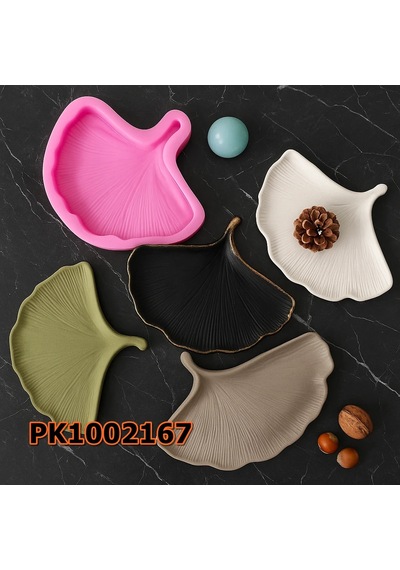 Pk1002167 - Silikon Kalıp Mum Kalıbı Yaprak Form Sunumluk