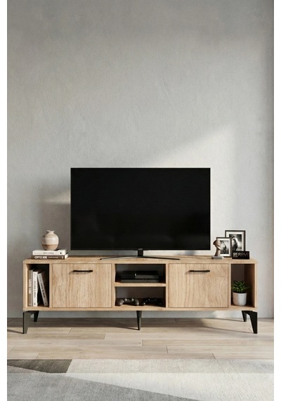 Linya Tv Sehpası Suntalam Bej 160x35 Cm Çok Renkli