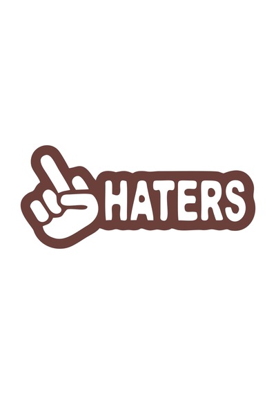 Haters Araba Sticker 17x17 Cm Kahverengi