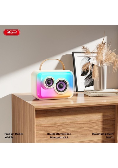 20w Rgb Işıklı Kablosuz Bluetooth Hoparlör Ve Karaoke Mikrofon Seti F54