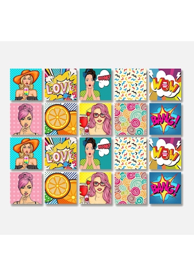 Tink Karma Popart Desenli Pvc Karo Diğer