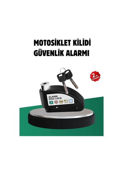 Zenvia Titreşim Sensörlü Alarm Disk Kilidi Motosiklet Scooter Bisiklet Znv2026