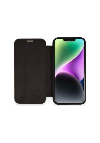 Apple iPhone Uyumlu 12 Kılıf Dolpin Kapaklı - Siyah Bz8683140466015