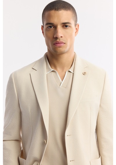 Avva Erkek Taş Mono Yaka Viskon Karışımlı Hafif Bi-stretch Blazer Comfort Slim Fit Ceket A51y4006 Avva Erkek Taş Mono Yaka Viskon Karışımlı Hafif Bi-stretch Blazer Comfort Slim Fit Ceket A51y4006