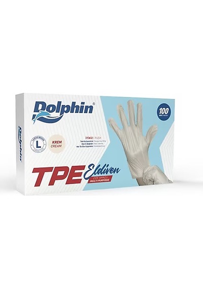 Dolphin Tpe Eldiven Krem L 100 Lü 1 Paket