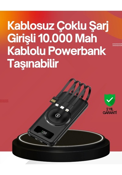 Hubrendy  22.5w Hızlı + 15w Kablosuz Şarj Akıllı Powerbank İle Her An Enerji Diğer