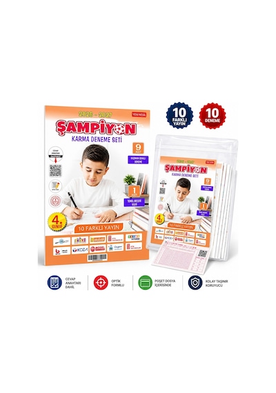 4. Sınıf Tüm Dersler 9+1 Karma Deneme Seti Sayı Sayı Tüm Yılın Konularını Kapsar