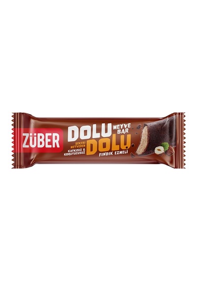 Züber Dolu Dolu Meyve Bar 30 G Fındık Ezmeli Katkısız Atıştırmalık 2'li Ekonomik Paket - 2 Adet Tarı