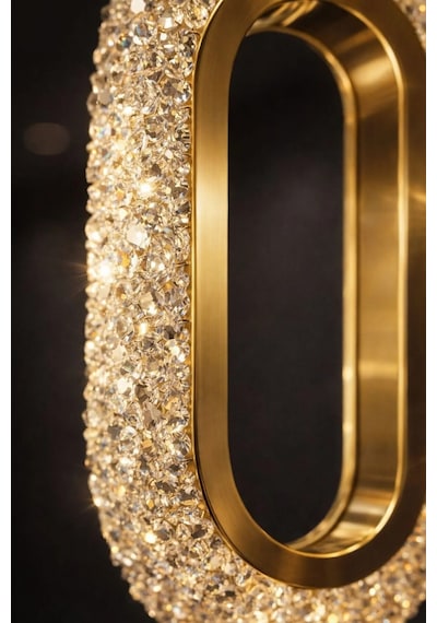 Bohem Aydınlatma Elips Tavana Sıfır 3 Renk Led Gold Modern Avize Antre/hol Banyo/mutfak Avizesi Gold