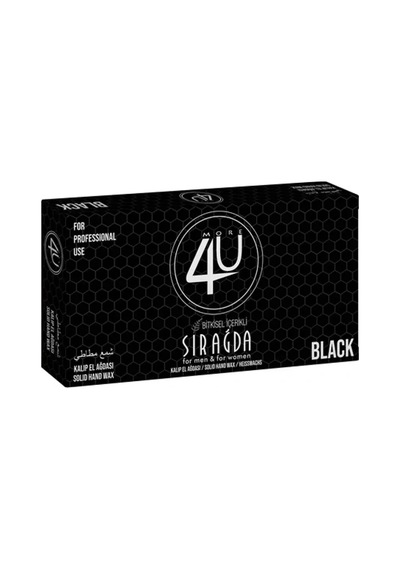 4u Bitkisel Kalıp Sir Ağda Black Siyah 400 Ml