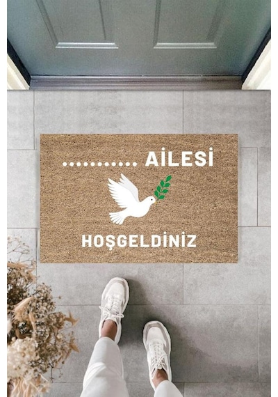 Dijital Baskı Kişiye Özel İç Kapı Dekorasyon Paspas Ps11281