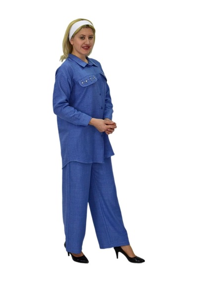 Kadın Ayrobin İkili Bluz Pantolon Takım Bgl-st03710 001