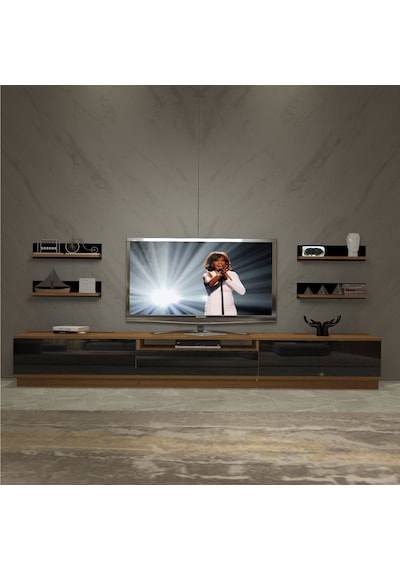 Decoraktiv Trendstyle 270rs Slm Tv Ünitesi Tv Sehpası Ceviz - Siyah