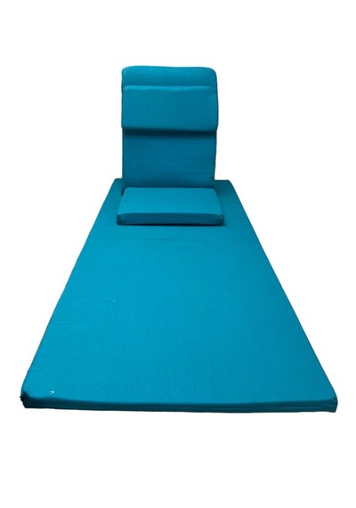 Backjack Meditasyon Sandalyesi Destekli Yer Minderi + 60x180 Kumaş Mat - Backjack 3xl Mat+backjack İkili Set Koyu Petrol Mavisi/buz Mavisi