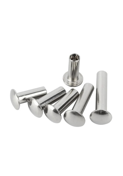 M5×45 mm SS304 Yarı Tüplü İnce Başlı Paslanmaz Perçin (20’li Paket) – Makine & Çelik Konstrüksiyon Birleştirme
