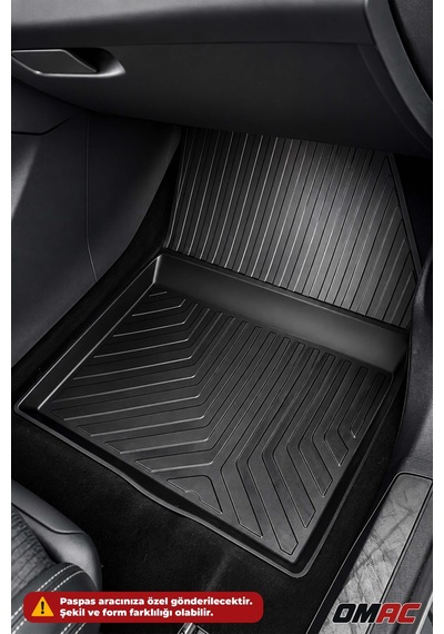 Volvo V50 2004-2012 Uyumlu 4d Havuzlu Paspas Kauçuk Siyah 5 Parça