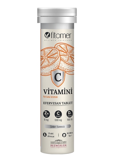 Fitomer C Vitamin D Ve Çinko 20 Efervesan Tablet